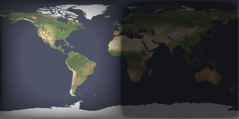 Earth Cylindrical Projection 2013-03-21 0018UT