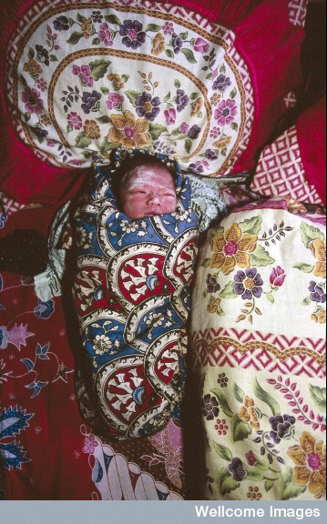 N0026586 Life in rural Indonesia. Sleeping tradition