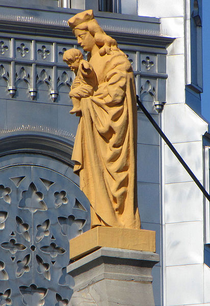 Madonna statue Notre Dame Cathedral Ottawa