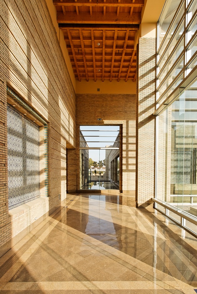 A view into concourse of the Ismaili Centre in Dushanbe. Photo: FNDA Architecture Inc. Copyright.