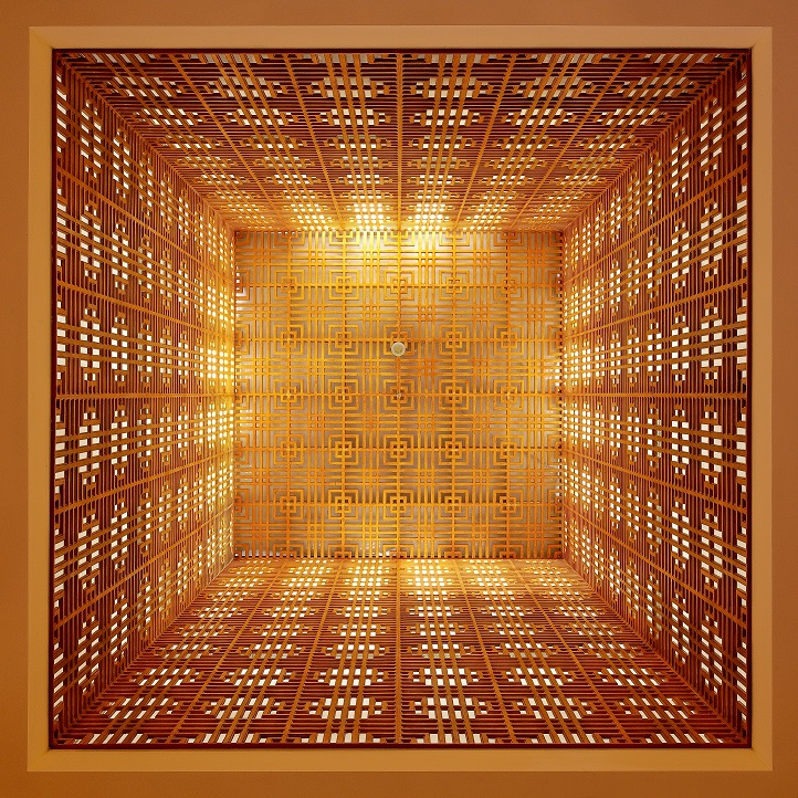 Interior detail in tower of the Ismaili Centre in Dushanbe. Photo: 2012 FNDA Architecture Inc. Copyright.