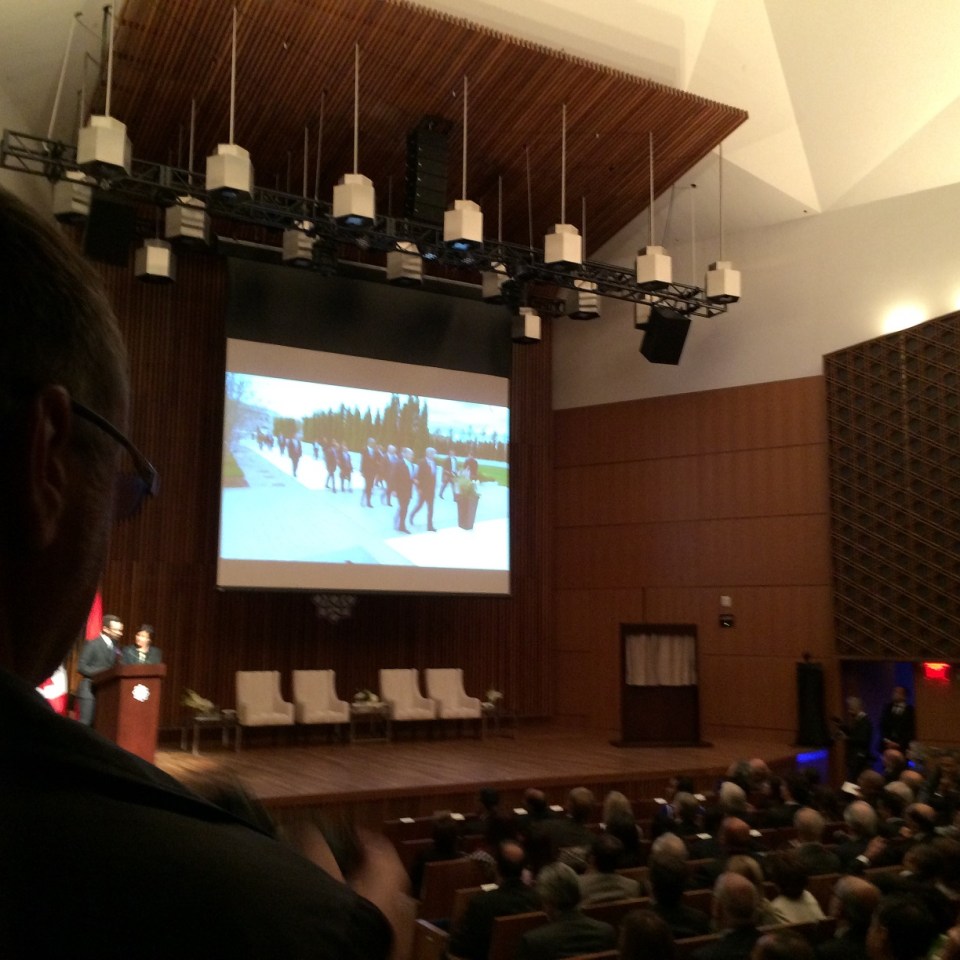 Auditorium audience await arrrival