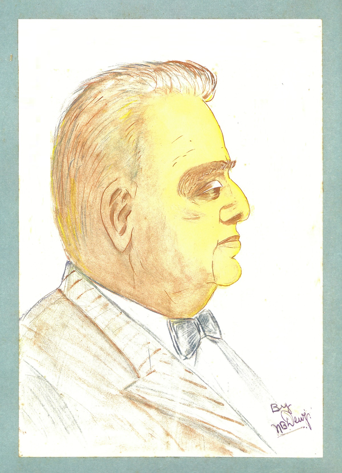 Aga Khan III painted portrait