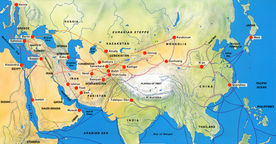 UNESCO Silk Road Map 2