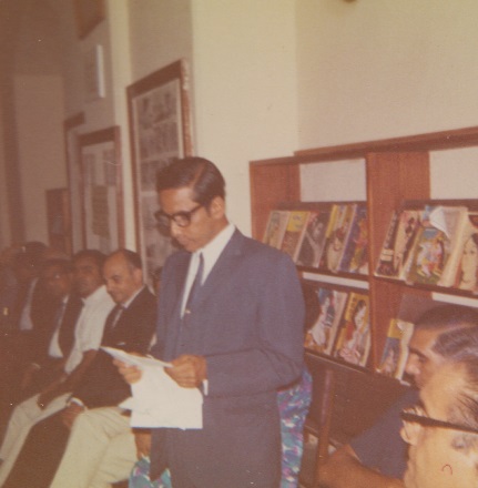 032 Alwaez Merchant at a farewell gathering before his departure from Tanzania