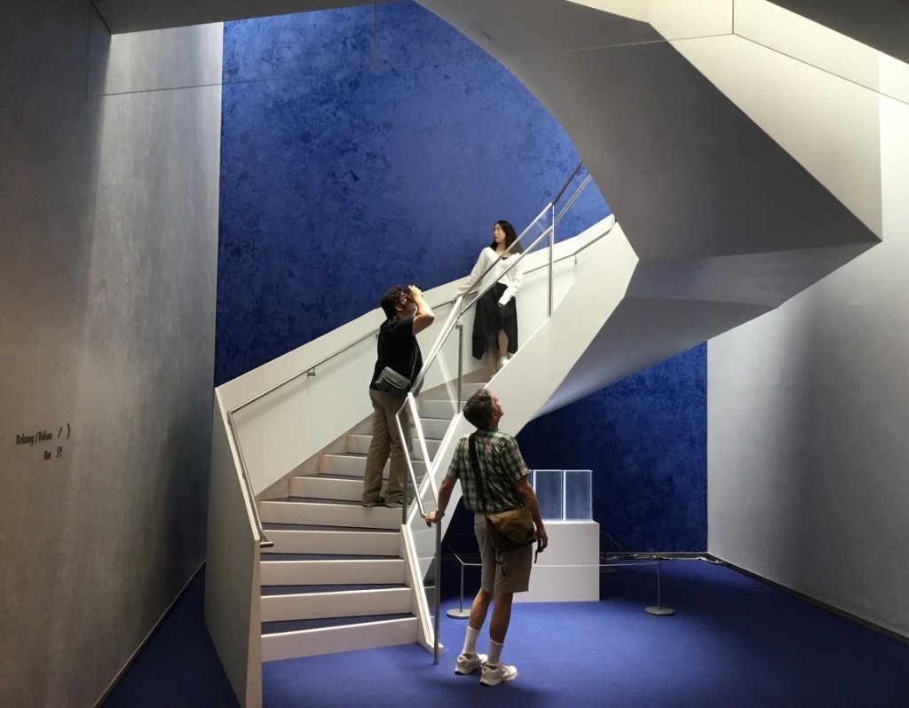 Blue stairwell Aga Khan Museum