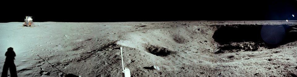 a11pan1111231EvMHR_Panorama Photo of Lunar Module by Armstrong