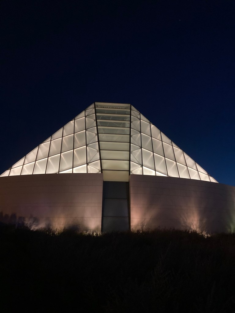 Ismaili Jamatkhana Mihrab Lit Up dome Simerg photo Malik Merchant