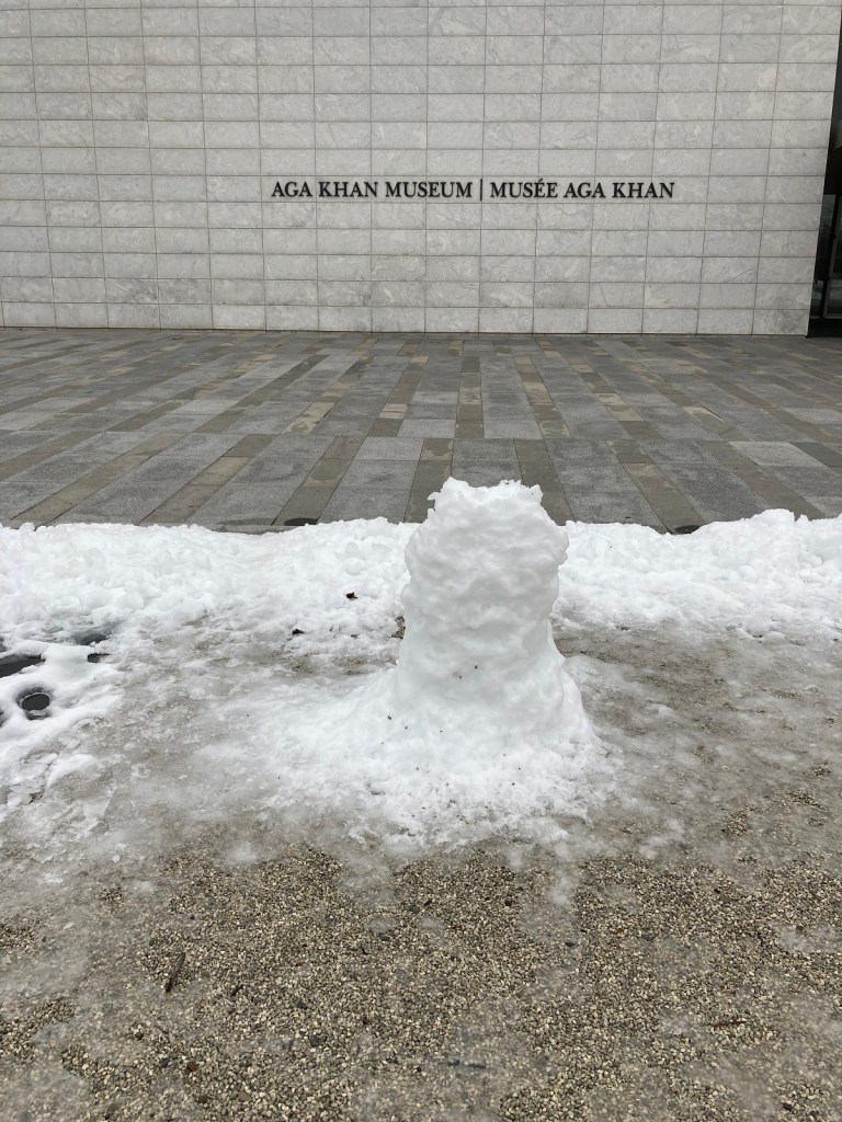 melting snowman at Aga Khan Museum simerg