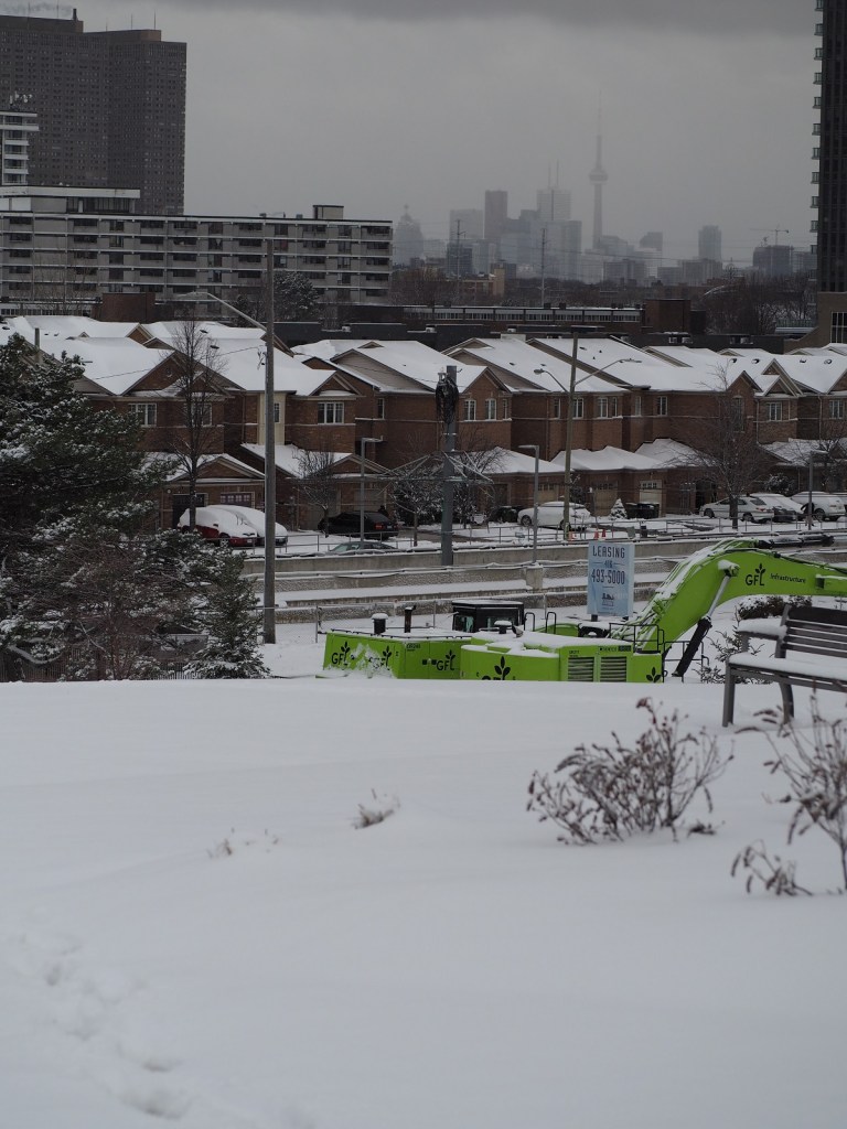 Aga Khan Park, Aga Khan Museum and the Ismaili Centre on white Xmas Christmas Friday December 25, 2020. Simergphotos Simerg and Barakah Malik Merchant.