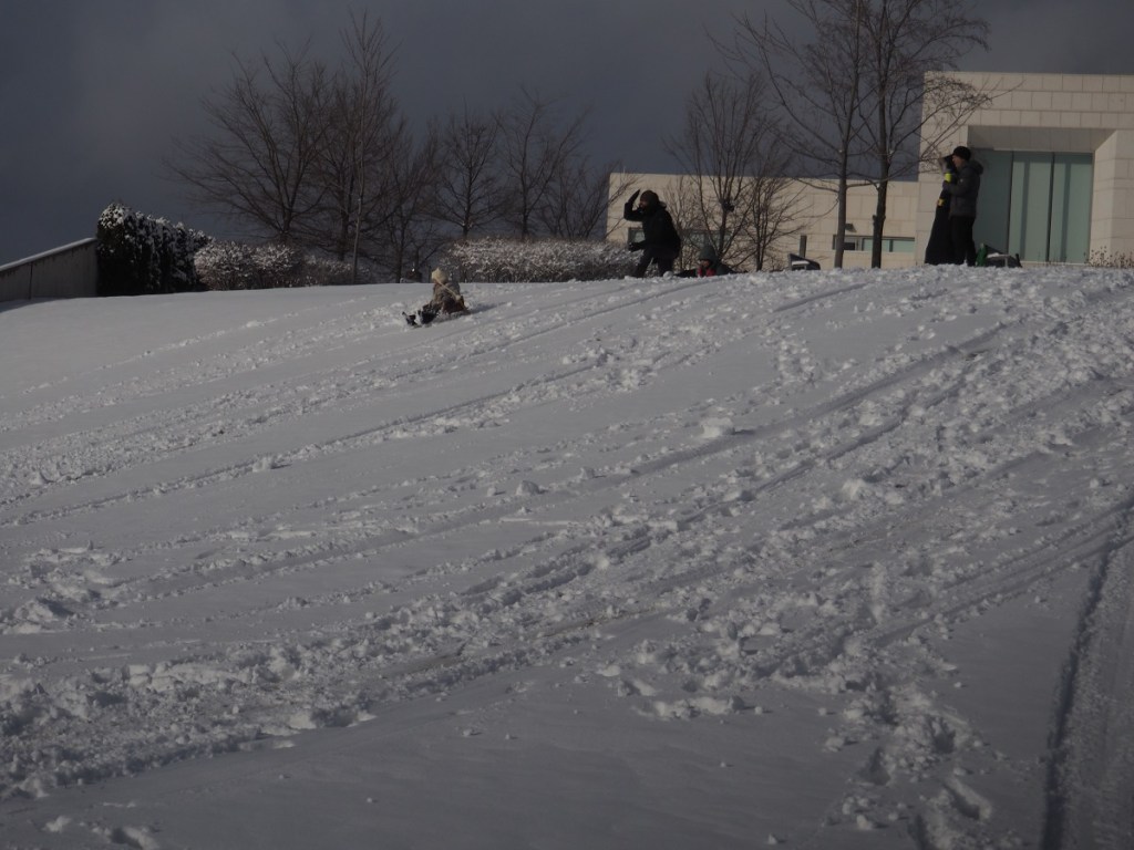 Aga Khan Park, Aga Khan Museum and the Ismaili Centre on white Xmas Christmas Friday December 25, 2020. Simergphotos Simerg and Barakah Malik Merchant.