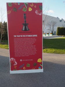 Aga Khan Park panel display on The Tulip in the Ottoman Empire. Simergphotos.