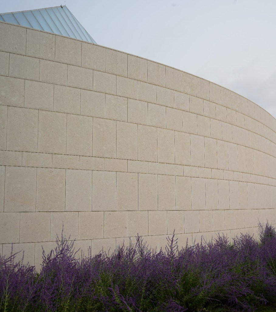 Russian Sage around the circular structure of the Toronto Ismaili Headquarters Jamatkhana. July 25, 2021. Butterflies on tree at Aga Khan Park. July 25, 2021. Photo: © Nurin Merchant/Simergphotos.
