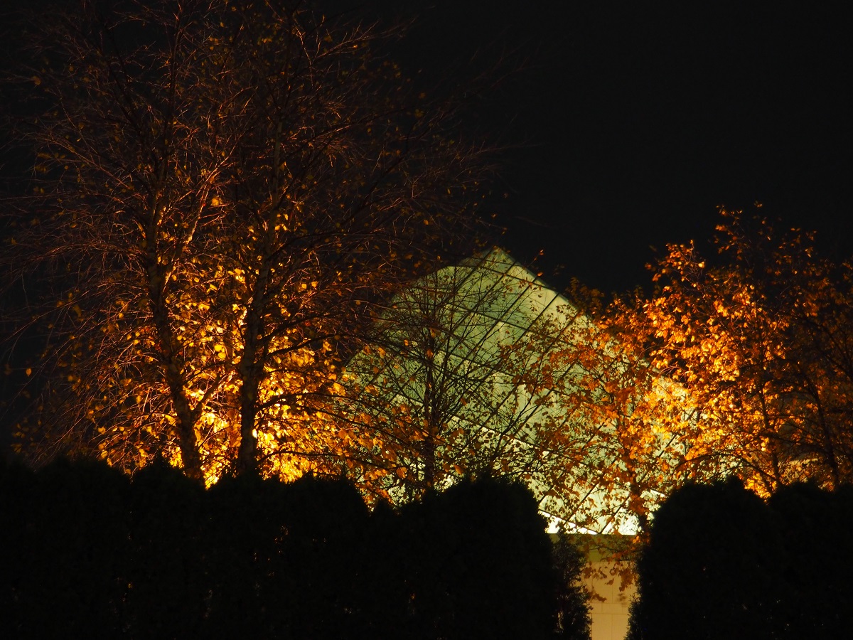 Autumn 2021, Ismaili Headquarters Jamatkhana at Ismaili Centre Night View Simergphotos Malik Merchant