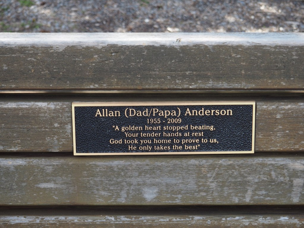 Commemorative Benches and Plaque Tributes to loved ones, Kananaski Country and Forget-me-not Pond, Malik Merchant Simerg Photos