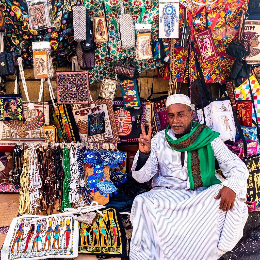 A souvenir stand in Cairo. Photograph: © Muslim Harji.