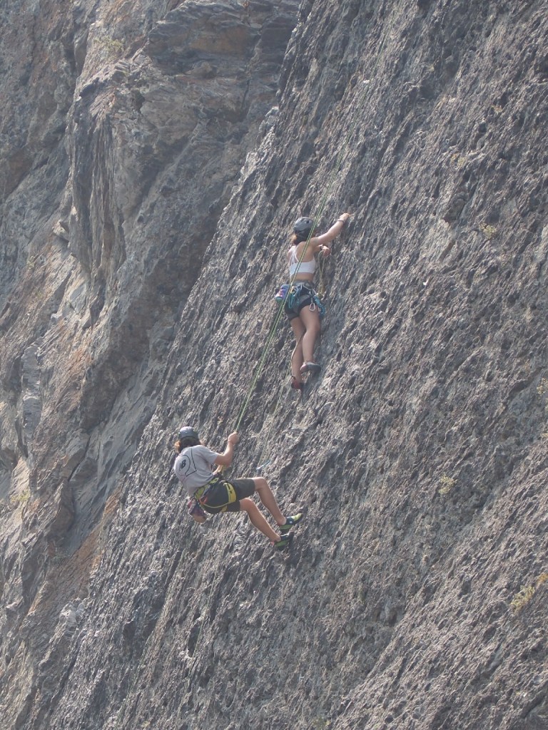 Rock climbers, Grassis Lakes;