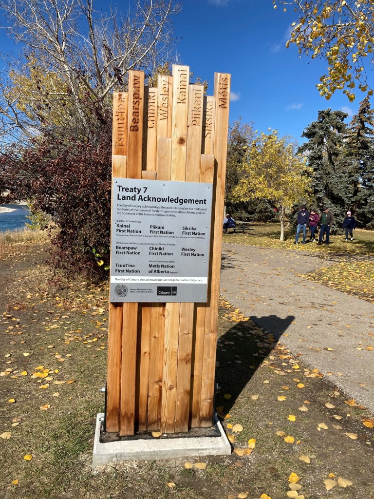 Calgary Edworthy Park Fall Colours, Simergphotos, Treaty 7 Land acknowledgement