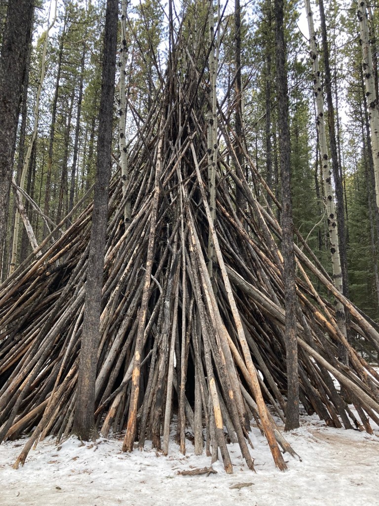 Tipi on Troll Falls Trail, Troll Falls, Kananaskis Country, Alberta, Photograph: Malik Merchant/Simerg Photos.