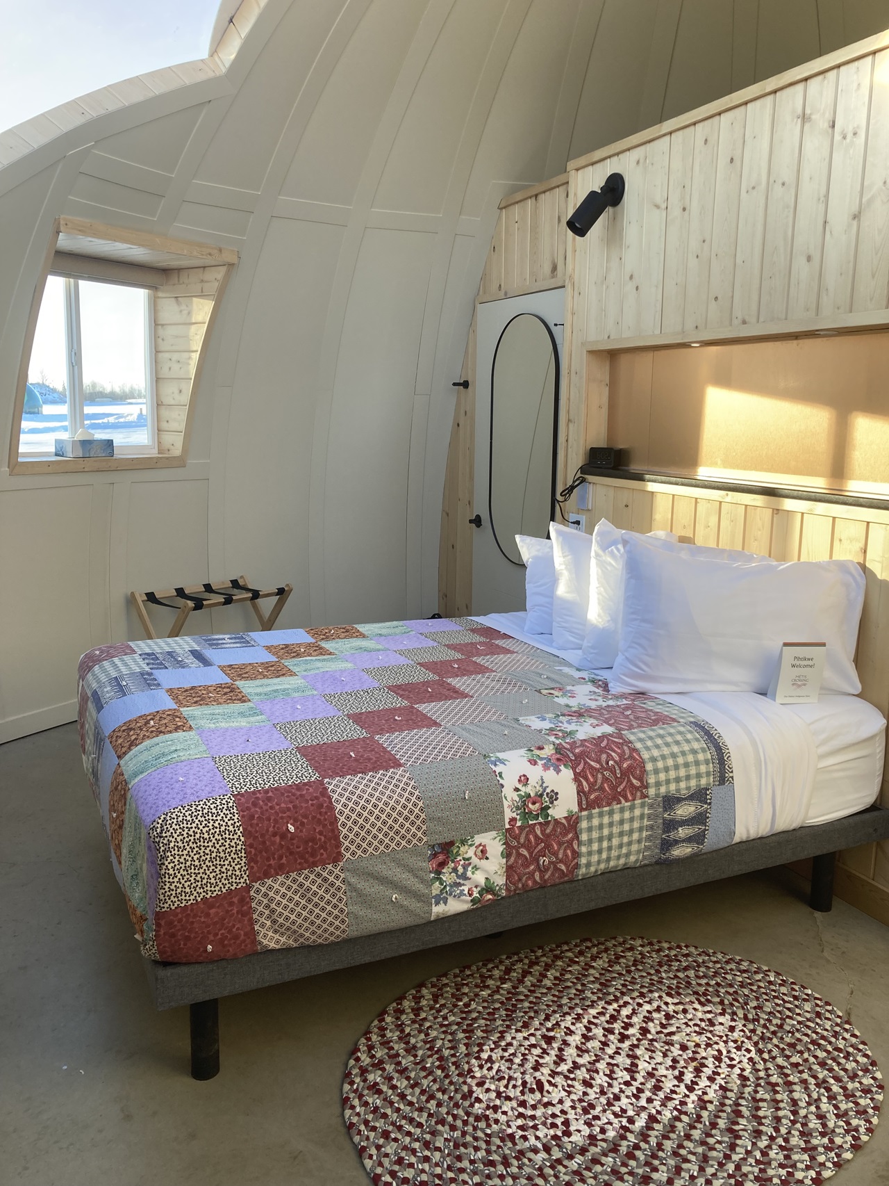 Domed accommodation Metis Crossing Malik Merchant Simergphotos