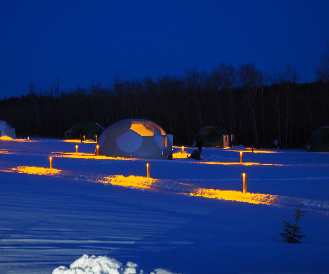 Domed accommodation Metis Crossing Malik Merchant Simergphotos