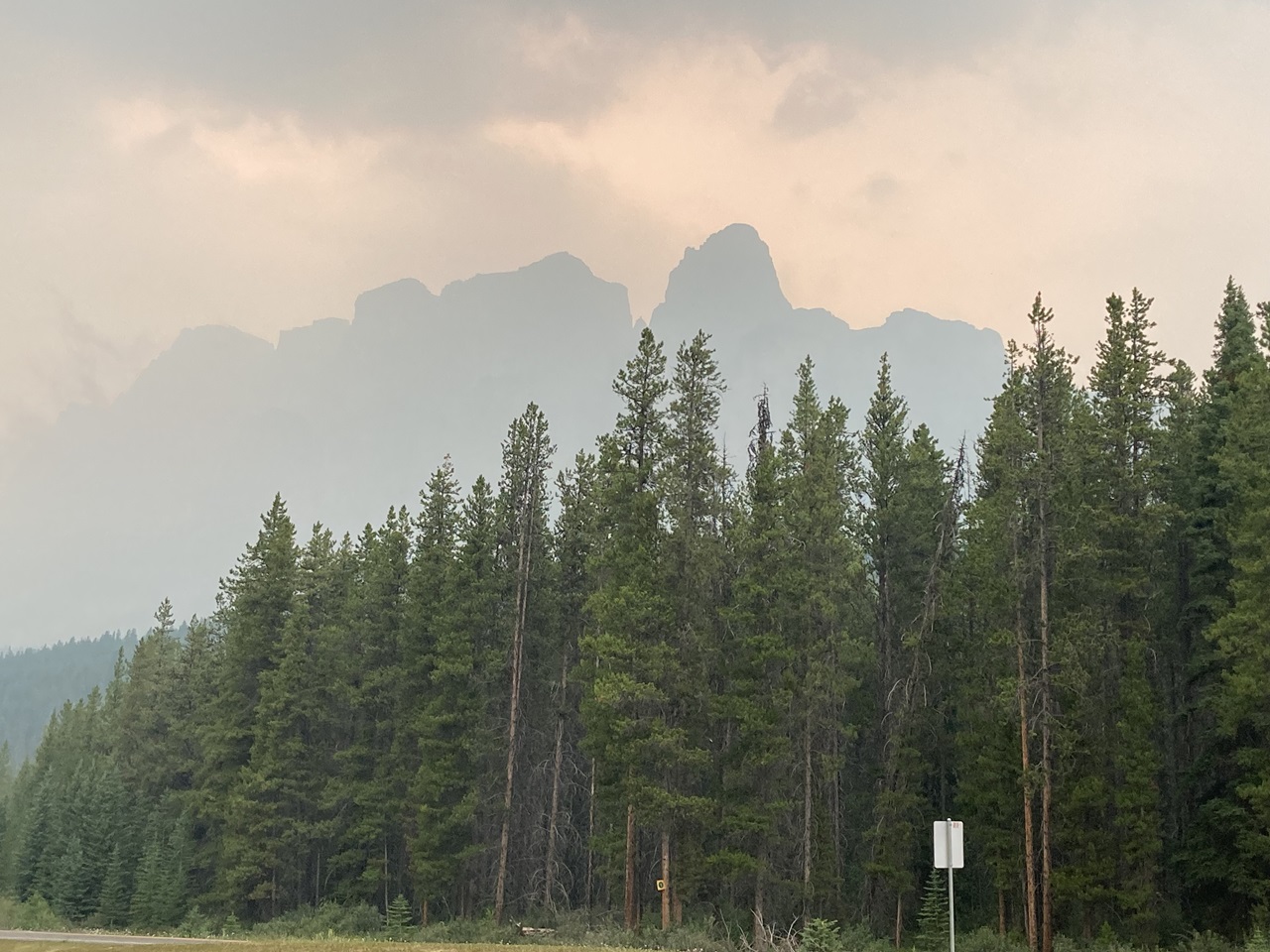 Castle Mountain aftermath of Jasper Fires