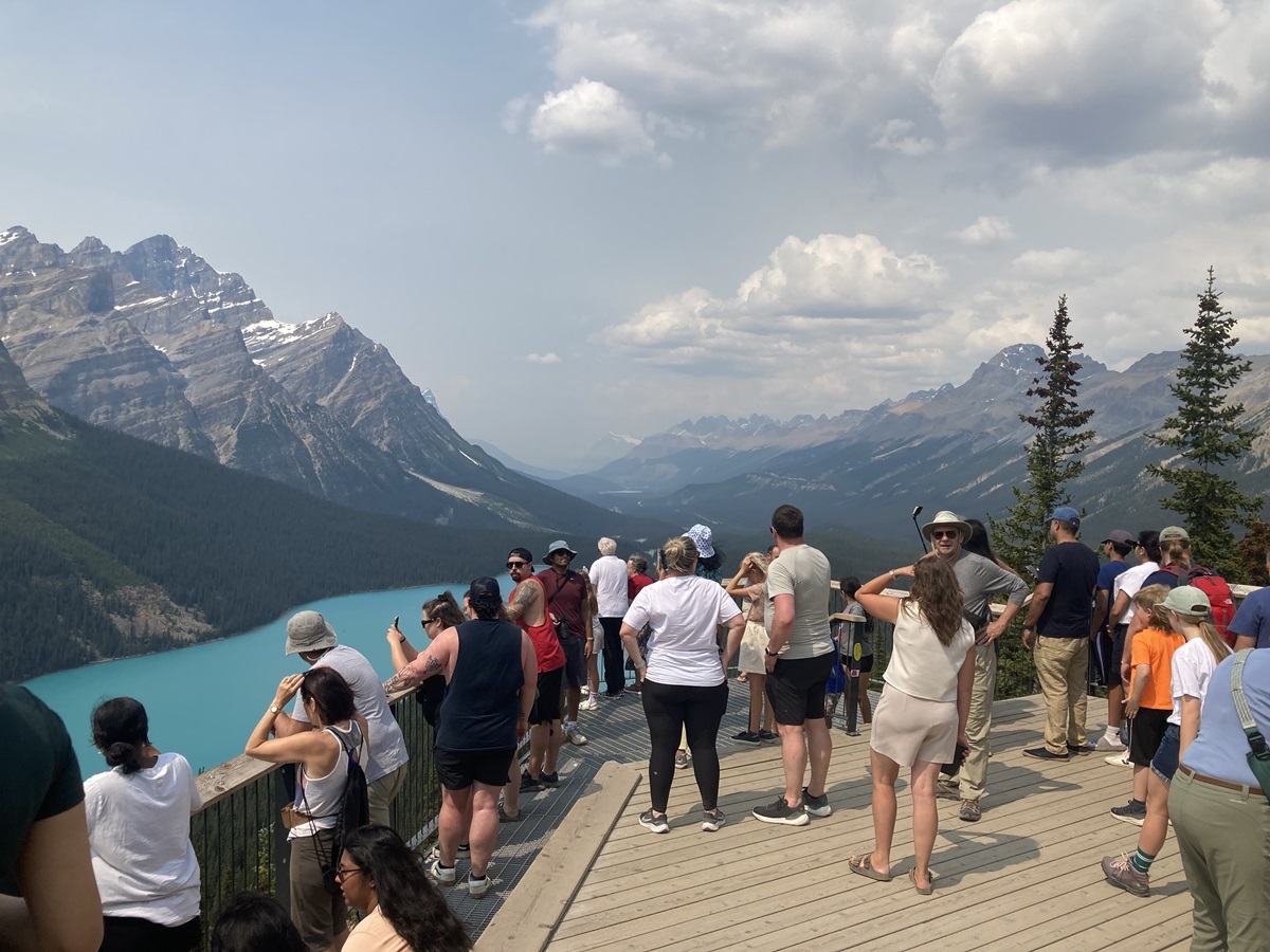 Payto Lake viewing platform Banff National Park