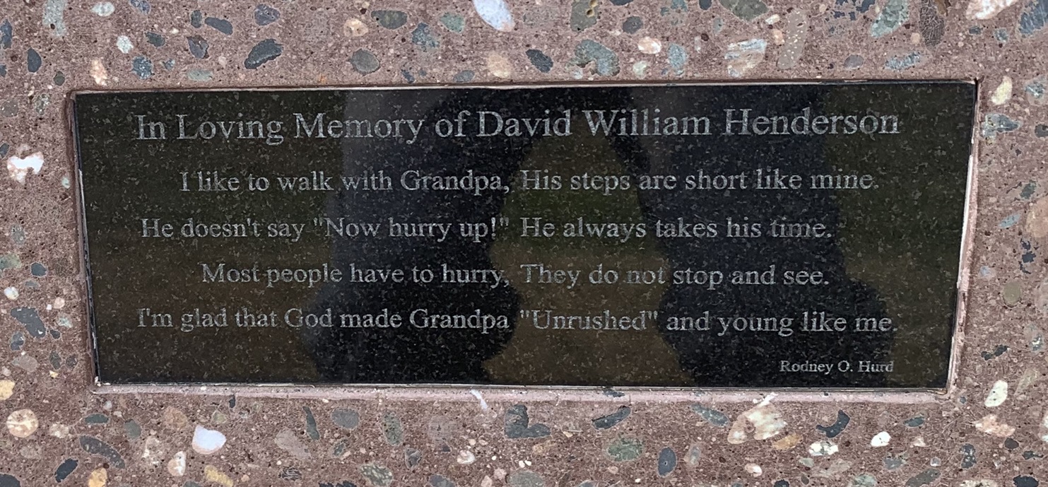 Memorial Bench Story