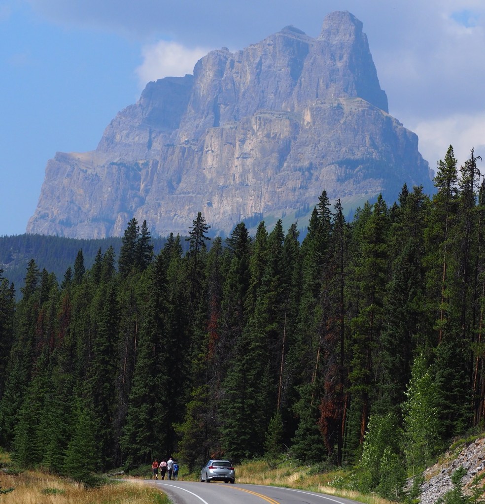 Castle Mountain, Bow Valley Parkway, after Johnston Canyon, Bow Valley Parkway, Hwy 1A runs between Banff and Lake Louise