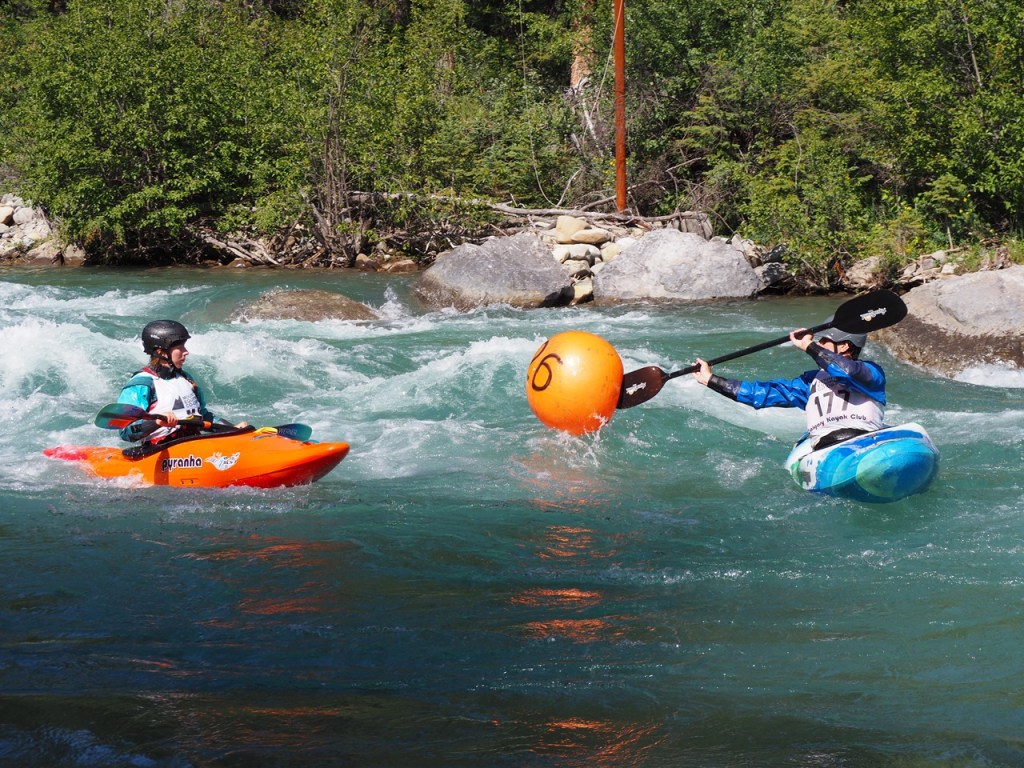 Canfest Ball Race Kananaskis River Rapids, Canoe, Meadows Kananaskis Trail, Hwy 40