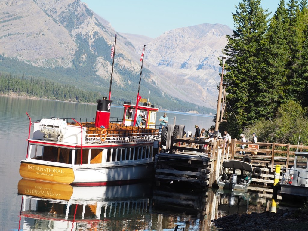 M.V. International docked in Goat Haunt Montana, Glacier National Park