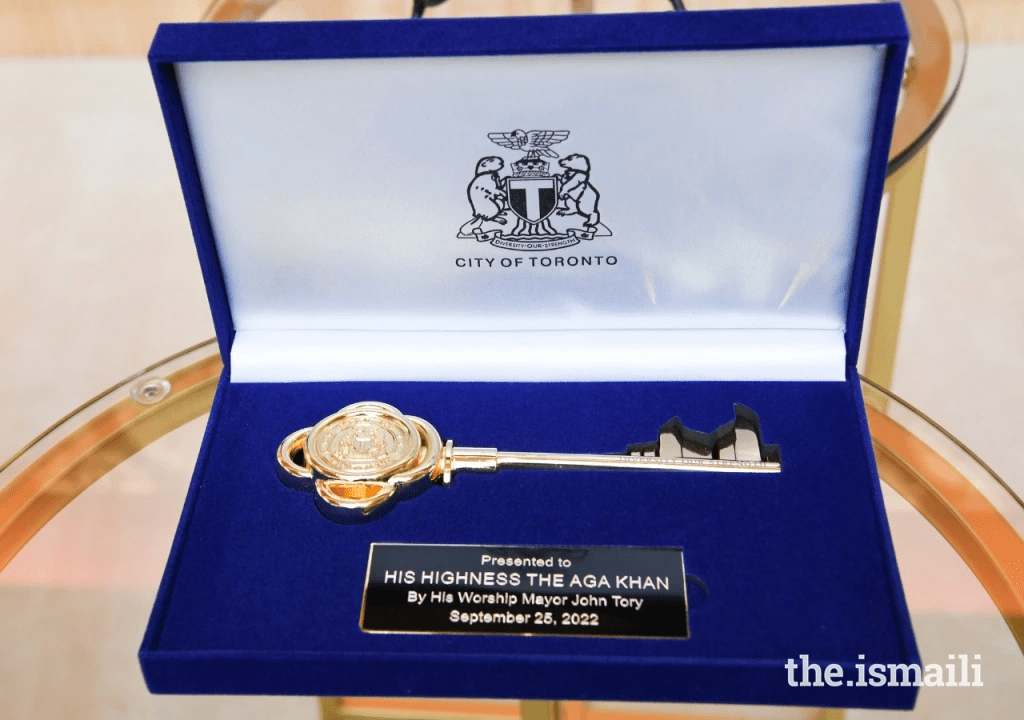Key to Aga Khan from Toronto City