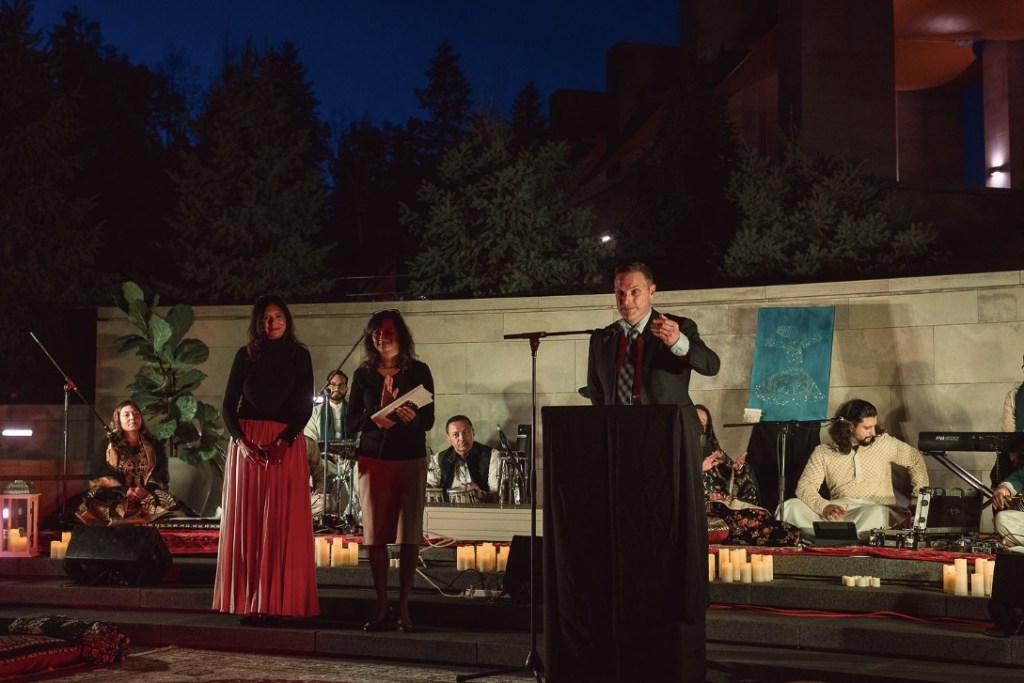 2024 Aga Khan Garden Sufi Concert Shabnam Merali and group Carl Charest of the University of Alberta Botanic Garden, Simerg, Ismailis, Insights from around the world,