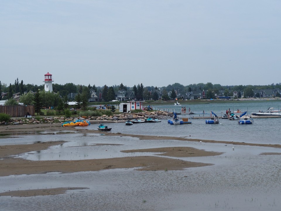 Sylvan Lake beach and lighthouse