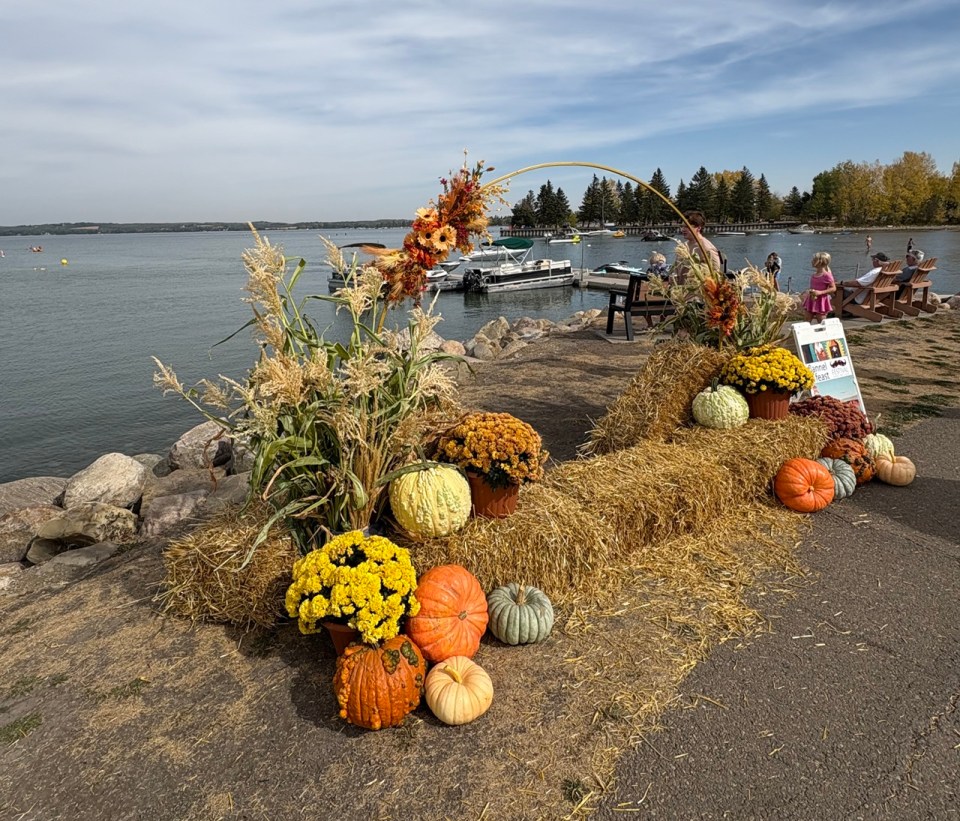 Pumpkin display at Sylvan Lake