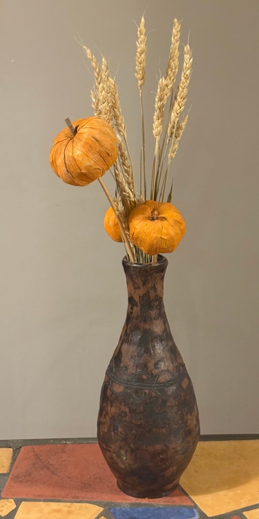 artistic pumpkin vase