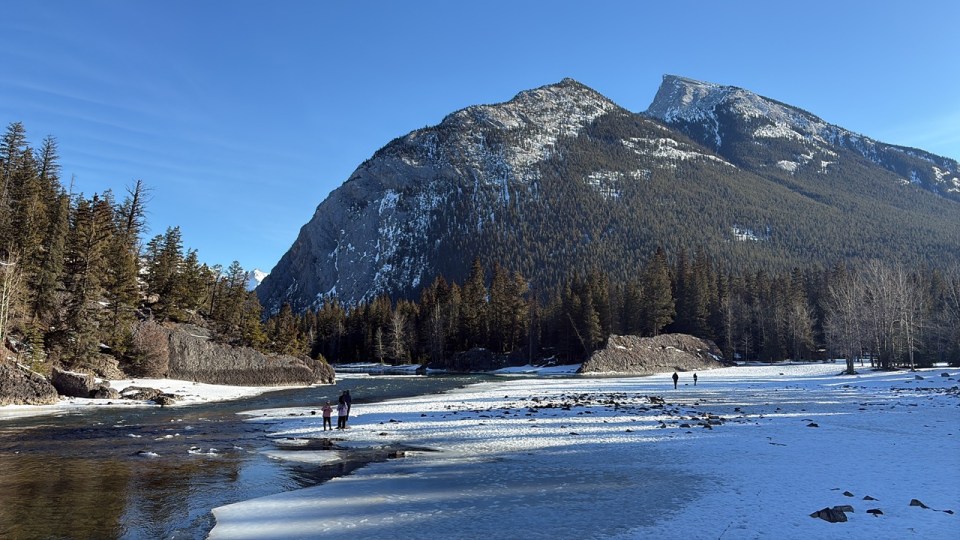 Mountain scenery Bow Falls