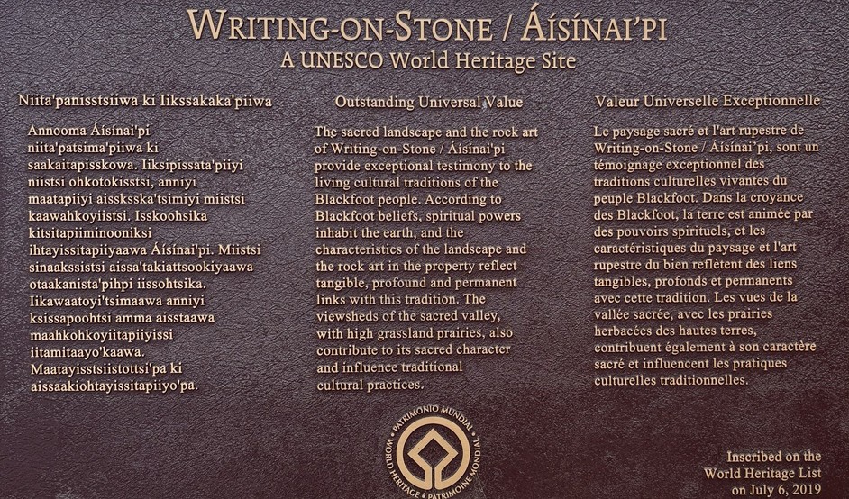 Writing-on-Stone UNESCO Inscription