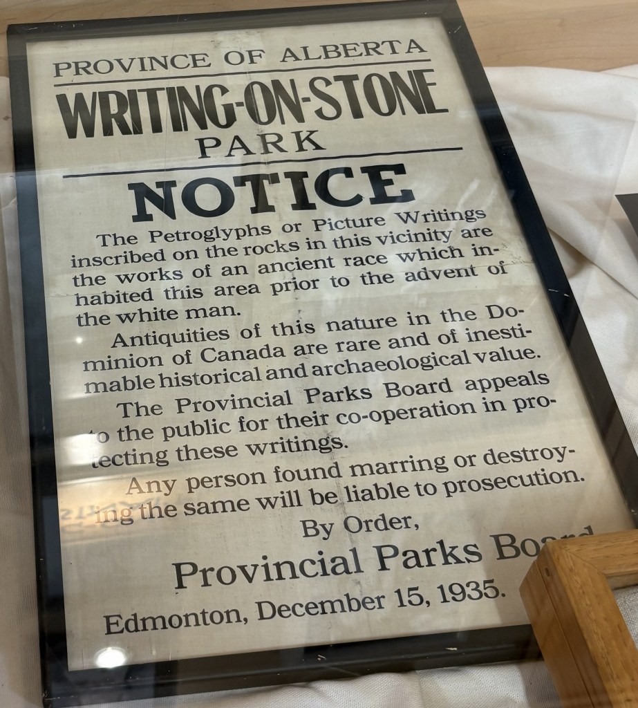 Exhibit Writing-on-Stone Provincial Park visitors centre