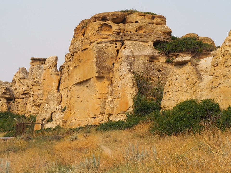 Battle Scene Hoodoo Writing on Stone