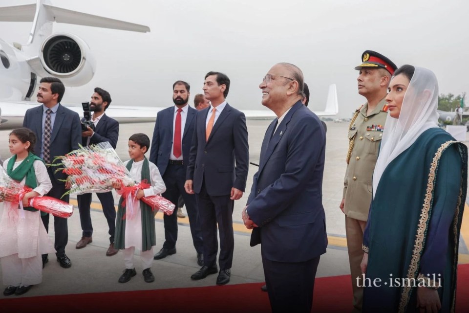 Welcome bouquets for the Aga Khan